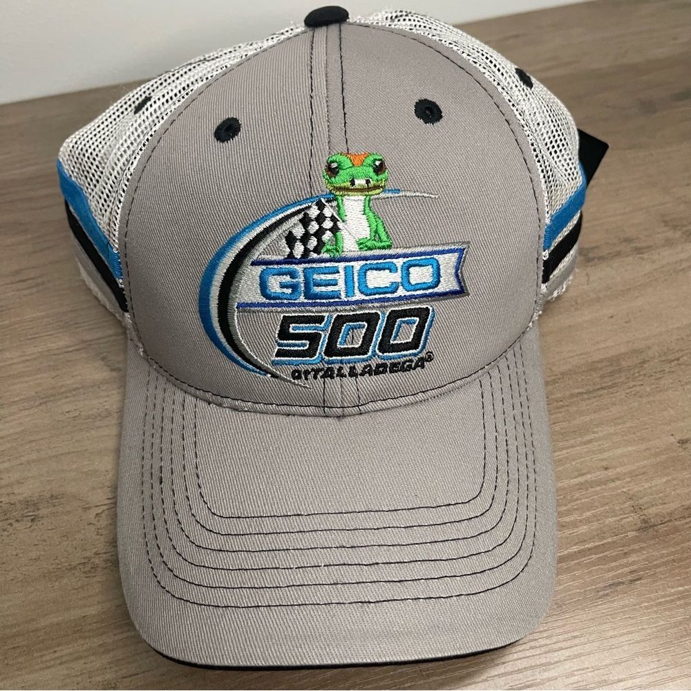 NWT NASCAR Geico 500 Gray Cap adjustable new